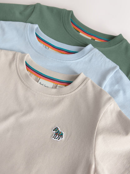 Dsiney Kidz - Paul Smith Junior Green/Blue/Stone Signature T-Shirts 3 Pack image 7