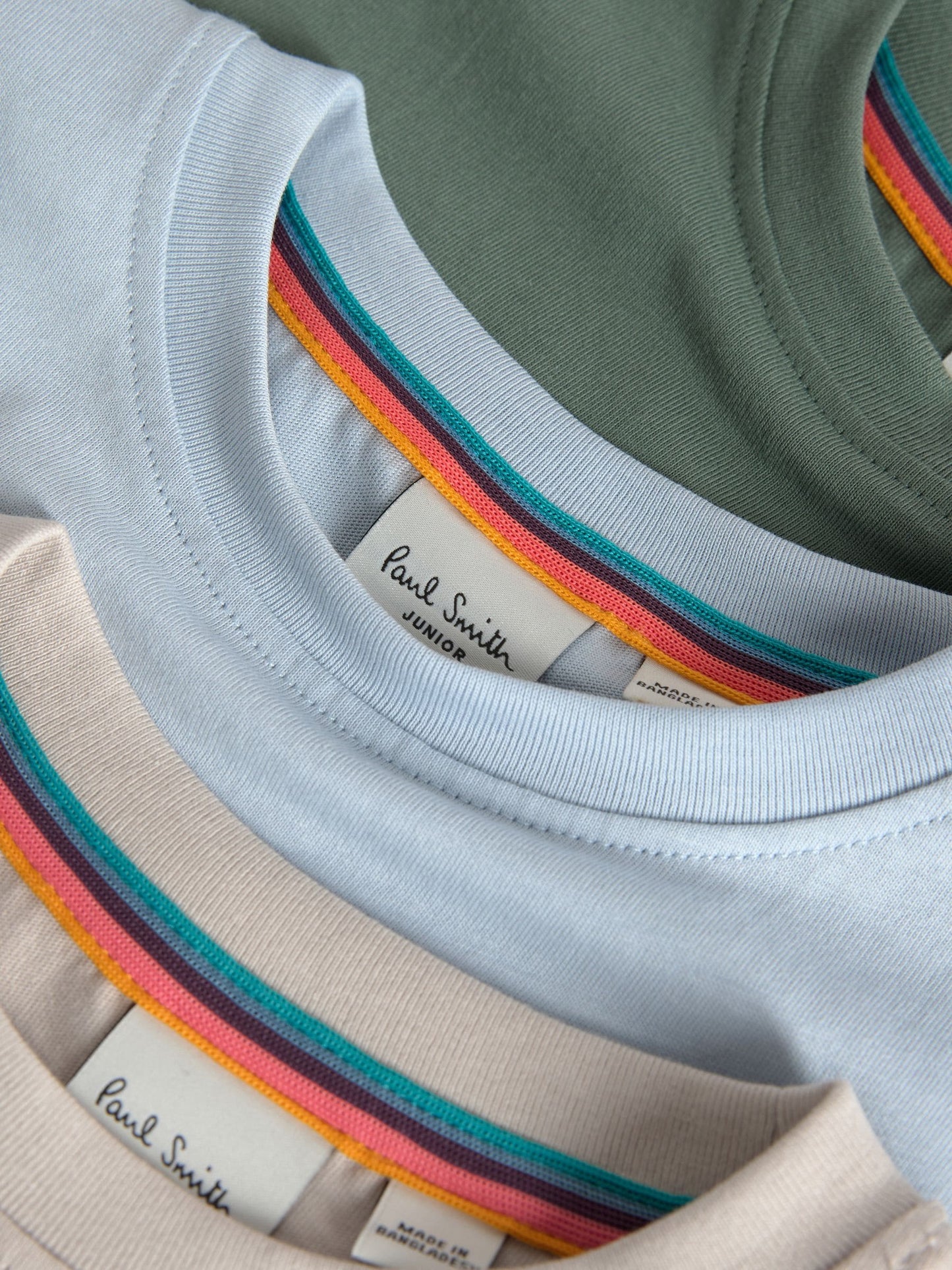 Dsiney Kidz - Paul Smith Junior Green/Blue/Stone Signature T-Shirts 3 Pack image 8