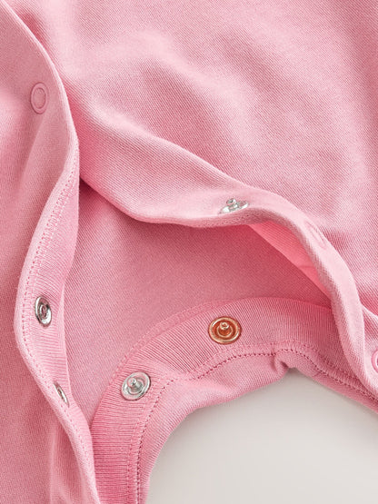 Ecru/Pink Cloud Baby Sleepsuit 7 Pack (0mths-3yrs) - image 12