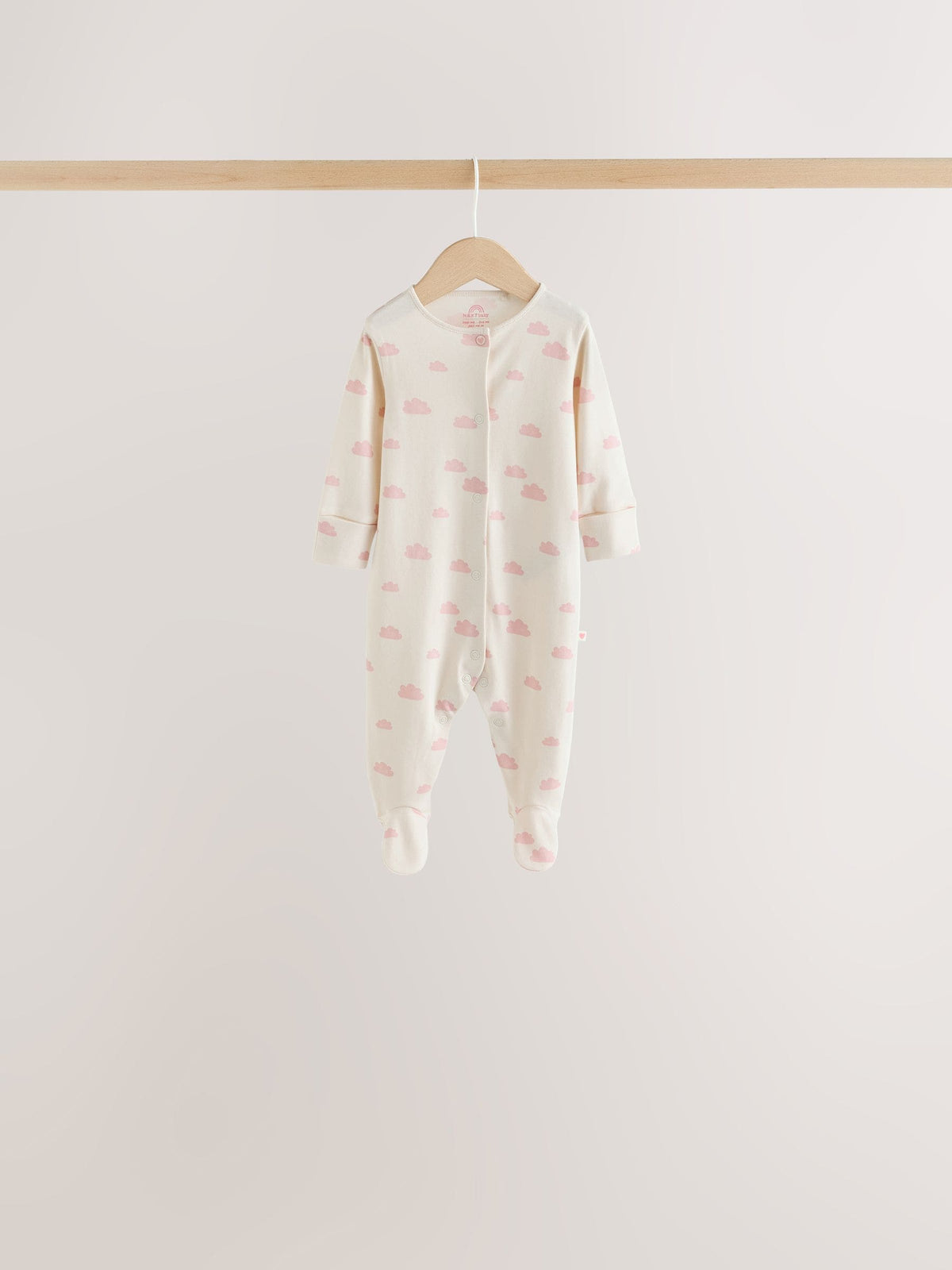 Ecru/Pink Cloud Baby Sleepsuit 7 Pack (0mths-3yrs) - image 4
