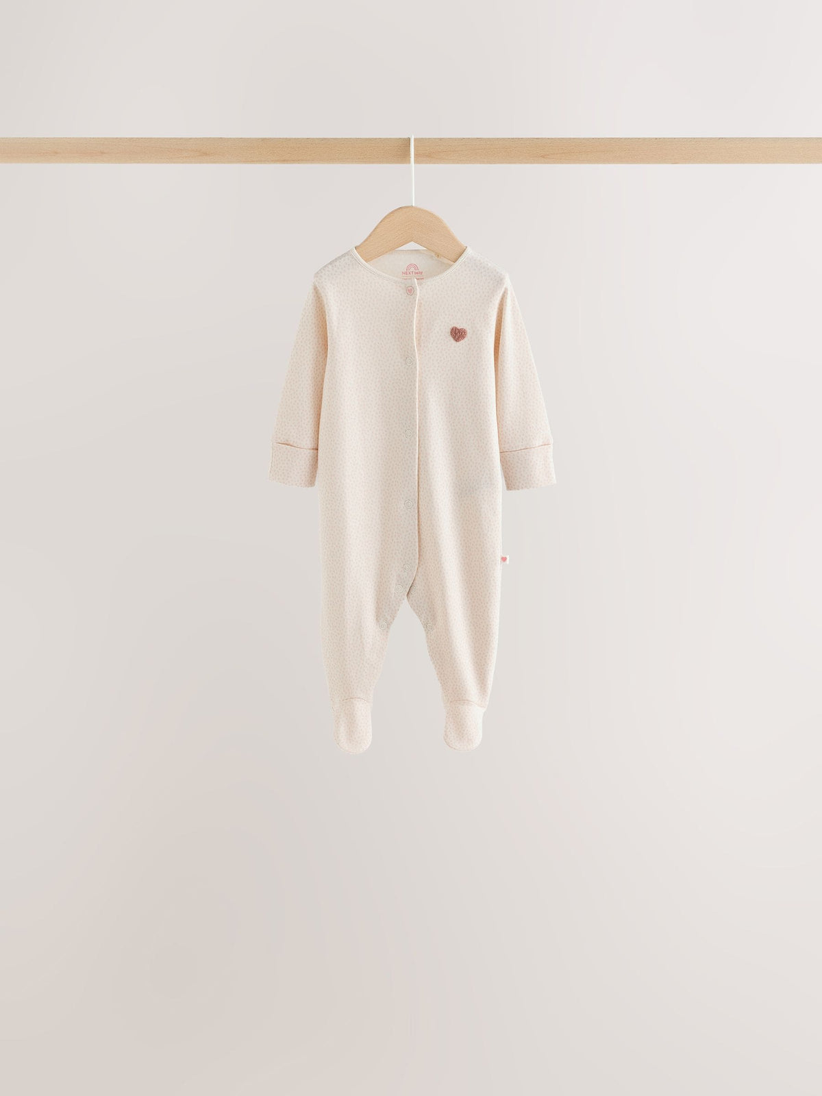 Ecru/Pink Cloud Baby Sleepsuit 7 Pack (0mths-3yrs) - image 5
