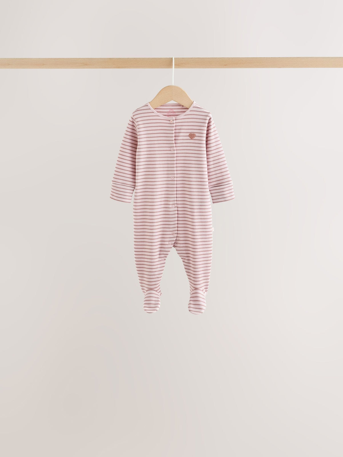 Ecru/Pink Cloud Baby Sleepsuit 7 Pack (0mths-3yrs) - image 6