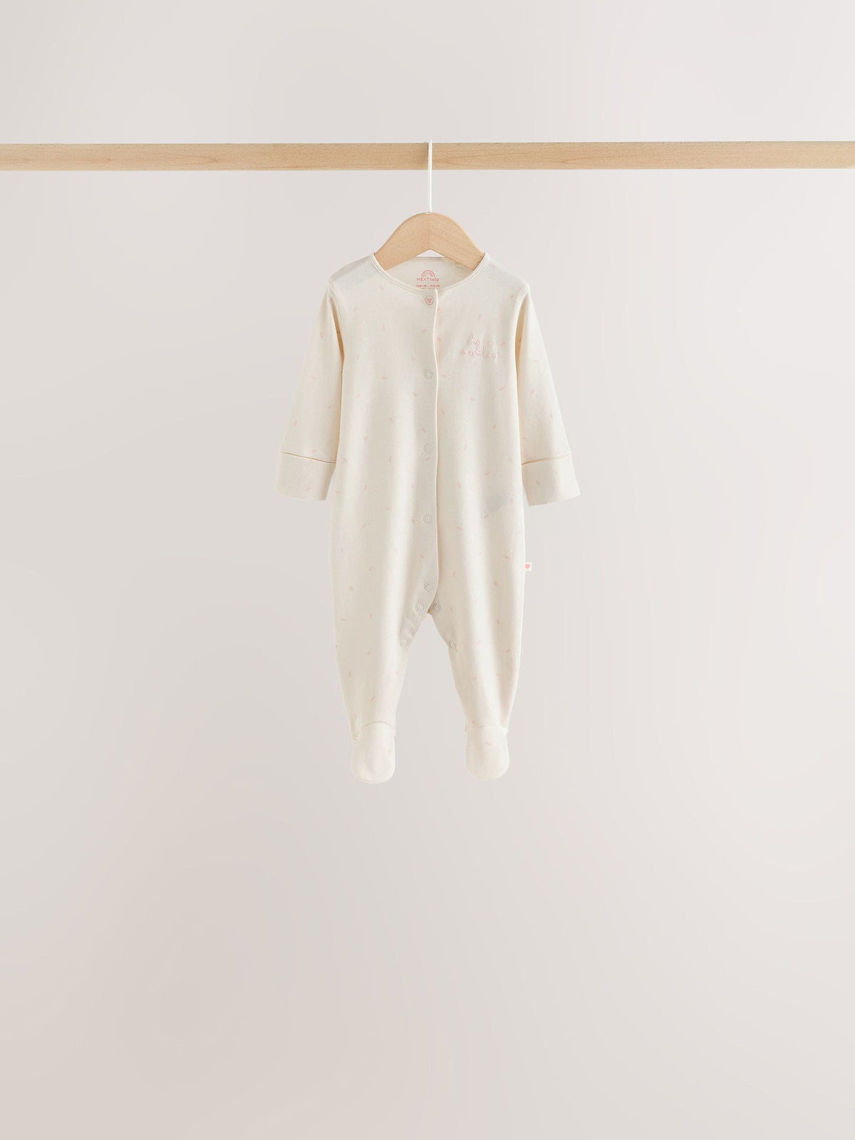 Ecru/Pink Cloud Baby Sleepsuit 7 Pack (0mths-3yrs) - image 7