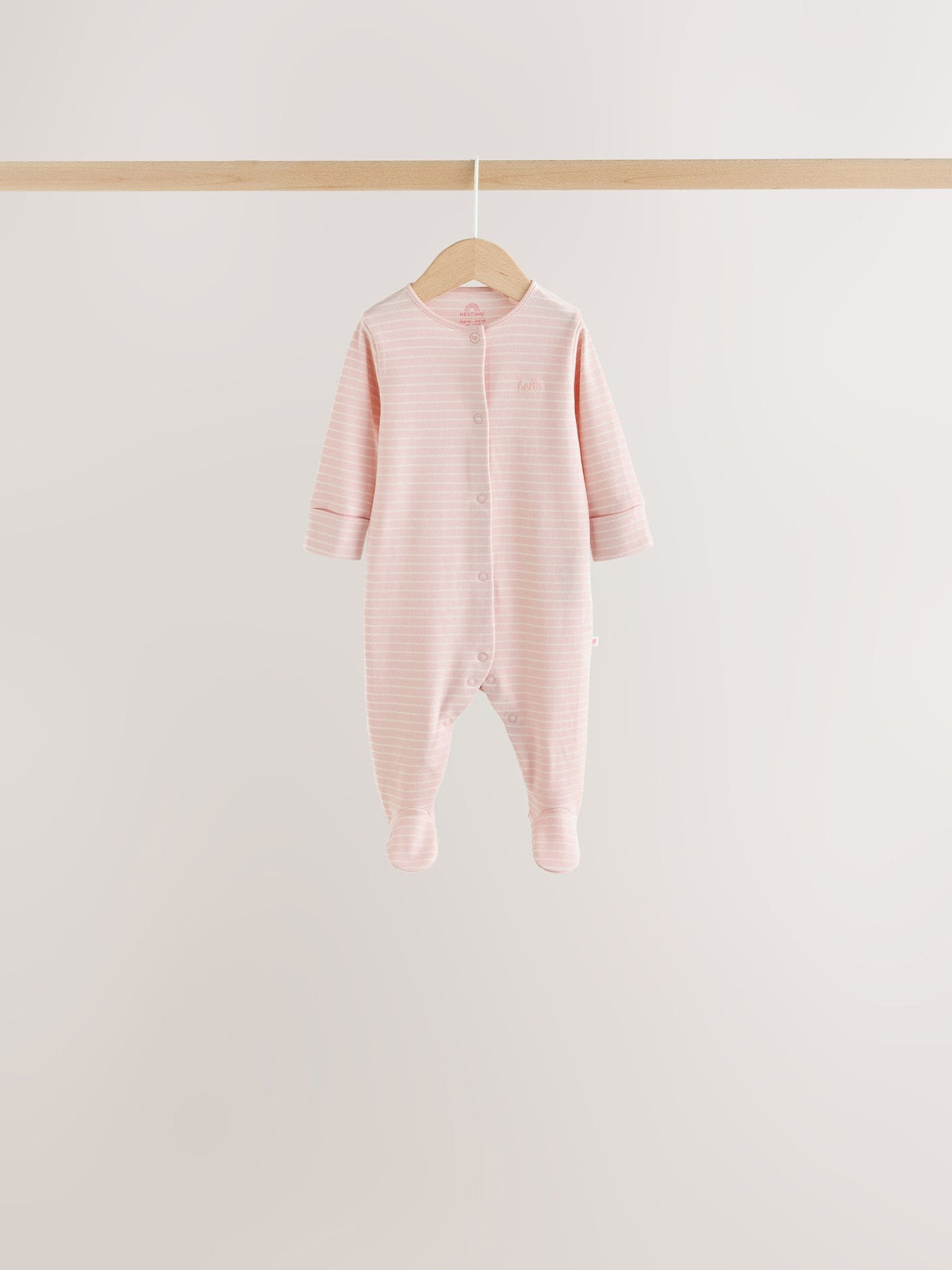 Ecru/Pink Cloud Baby Sleepsuit 7 Pack (0mths-3yrs) - image 8
