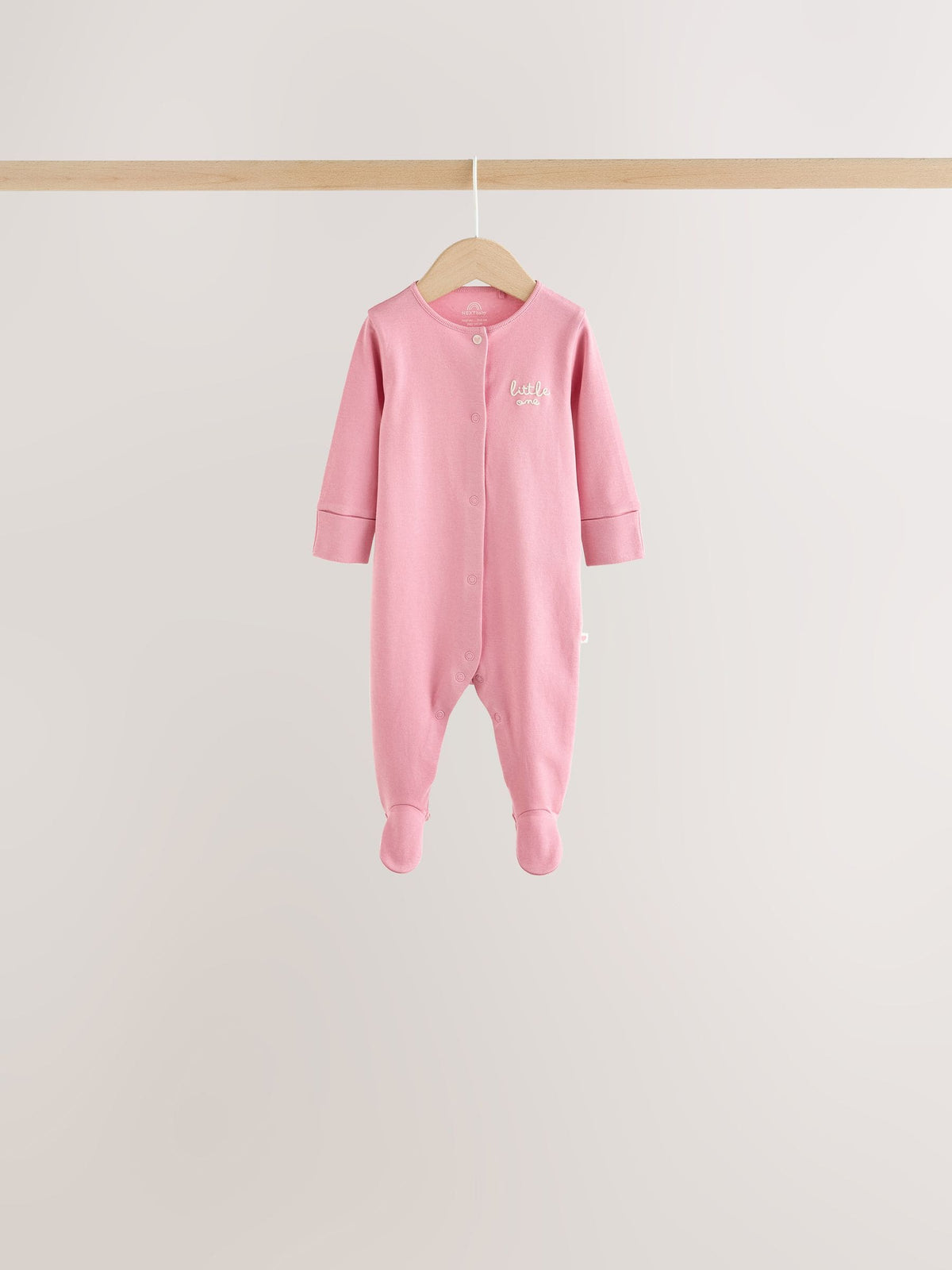 Ecru/Pink Cloud Baby Sleepsuit 7 Pack (0mths-3yrs) - image 9