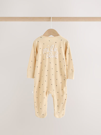 Pink Brunch Two Way Zip Baby Sleepsuits 3 Pack (0mths-3yrs) image 6