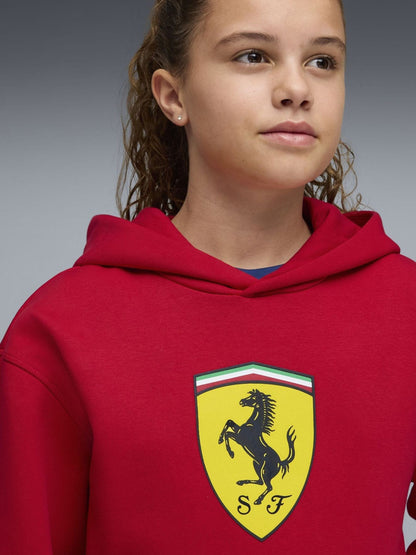 Dsiney Kidz - Puma Red Scuderia Ferrari Coloured Shield Youth Hoodie image 2