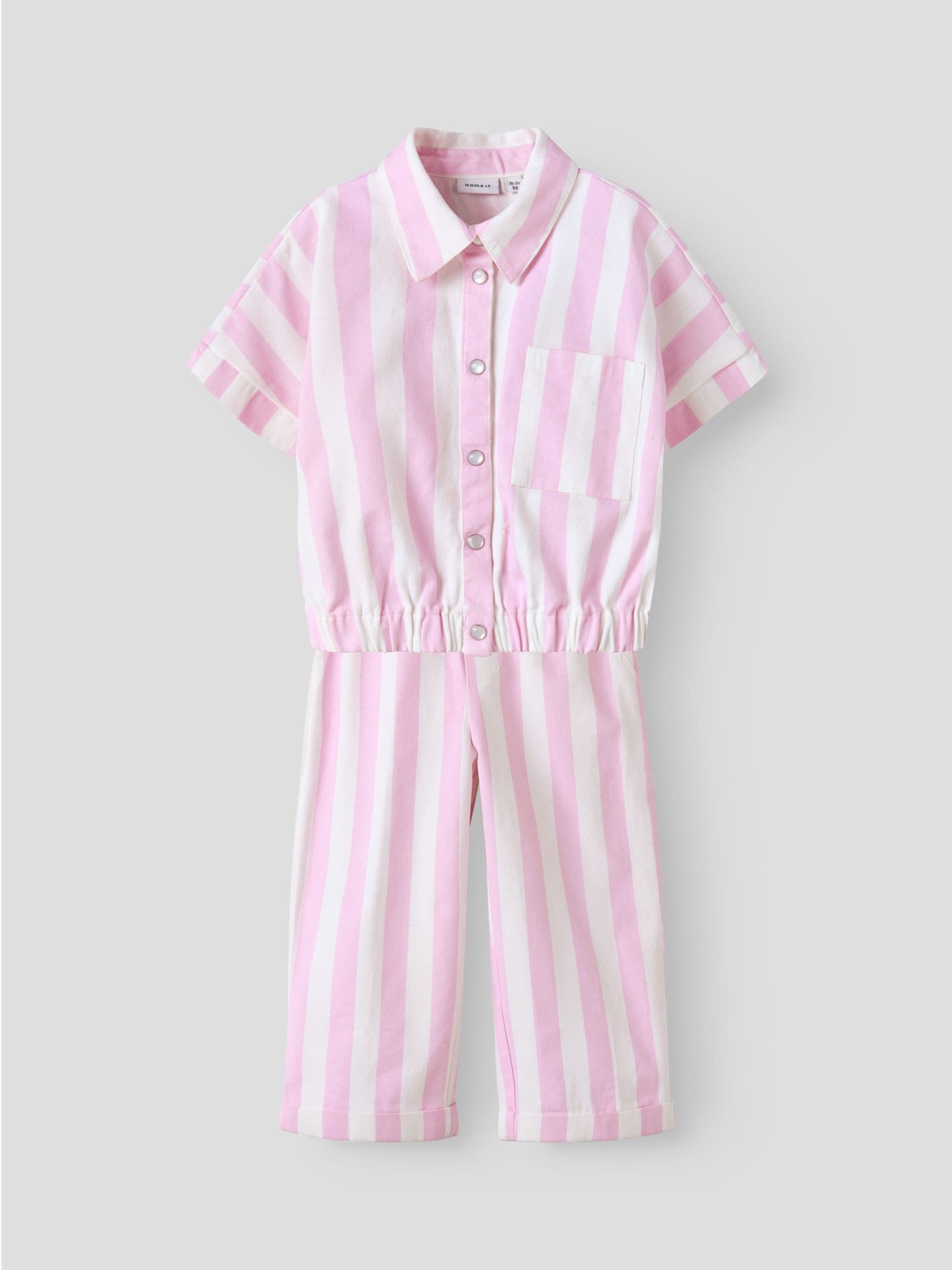 Name It Pink Striped Denim Butterfly Co Ord Set image 2