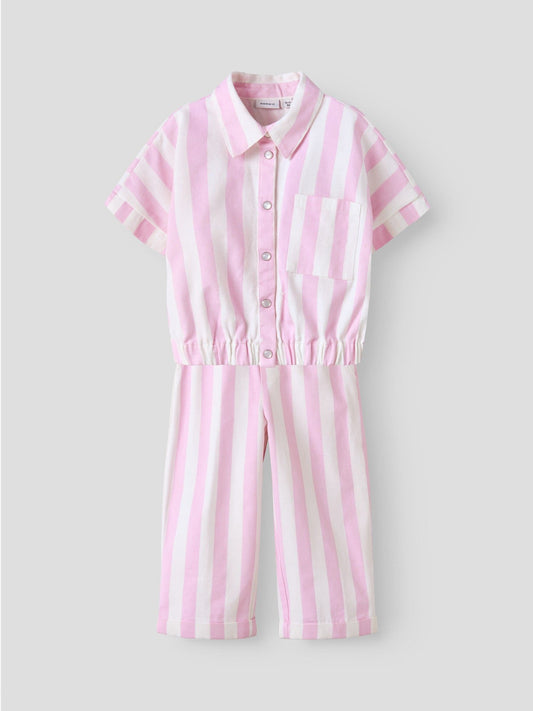 Dsiney Kidz - Name It Pink Striped Denim Butterfly Co Ord Set image 2