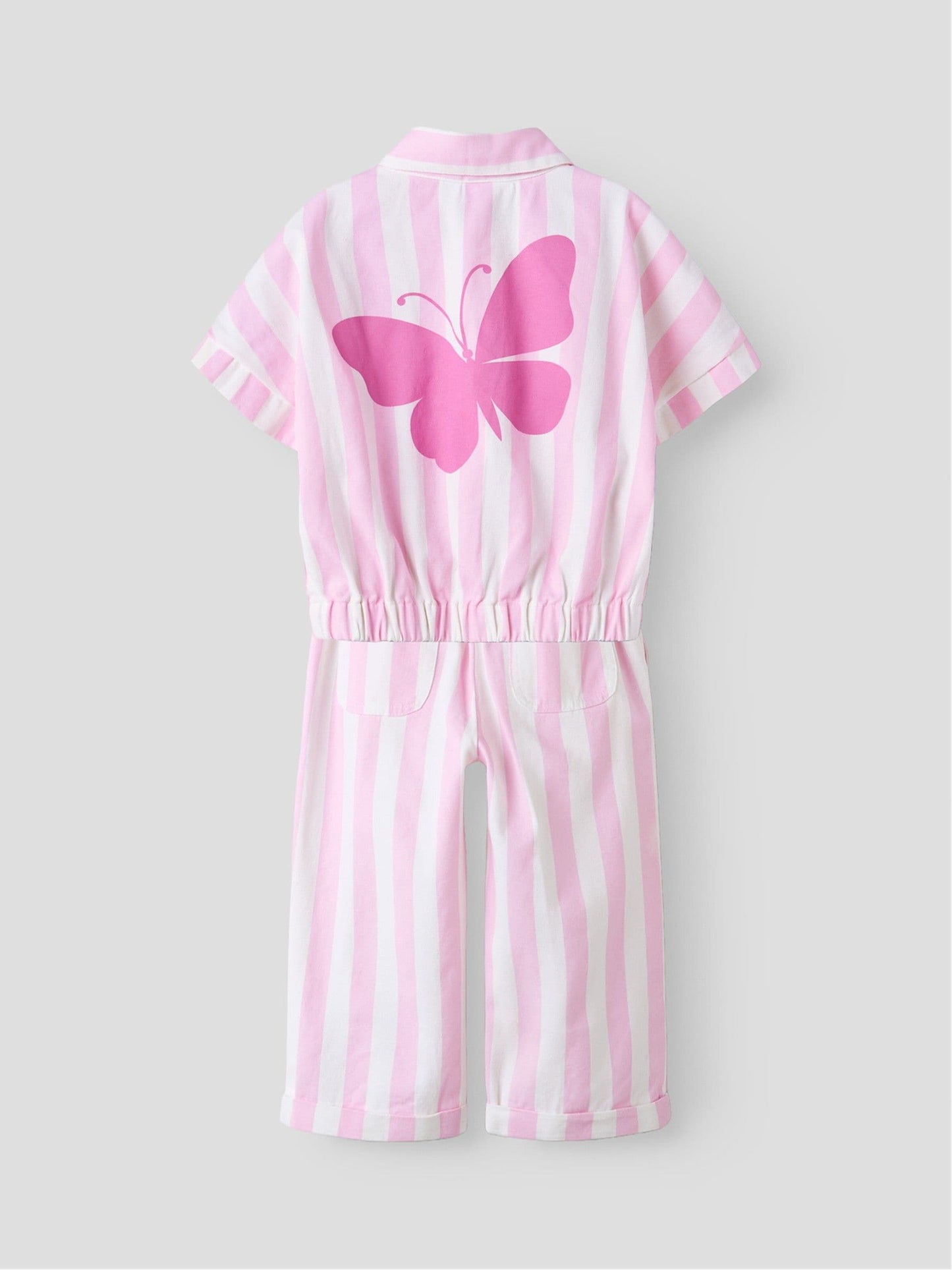 Name It Pink Striped Denim Butterfly Co Ord Set image 3