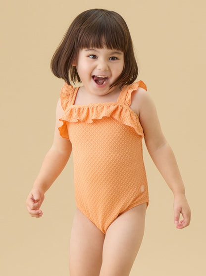MORI Orange Coral Tide Frilled Swimsuit image 1