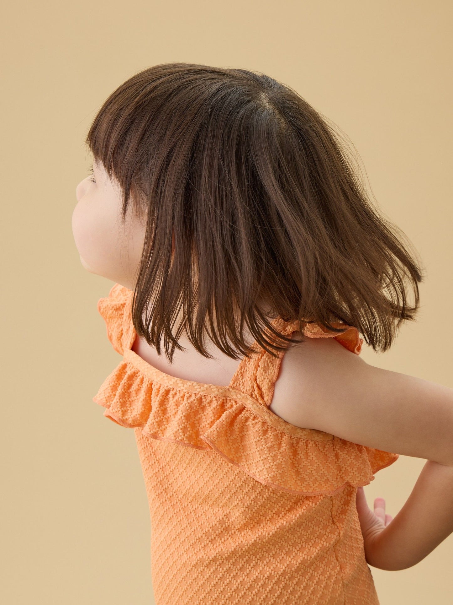 MORI Orange Coral Tide Frilled Swimsuit image 3