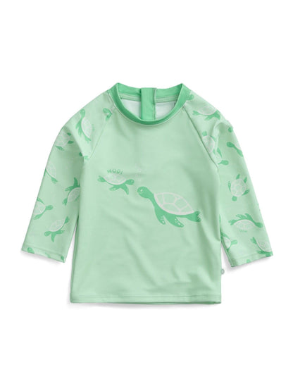 MORI Green Sea Turtle Sun Safe Long Sleeve Rash Vest Swim Top image 4