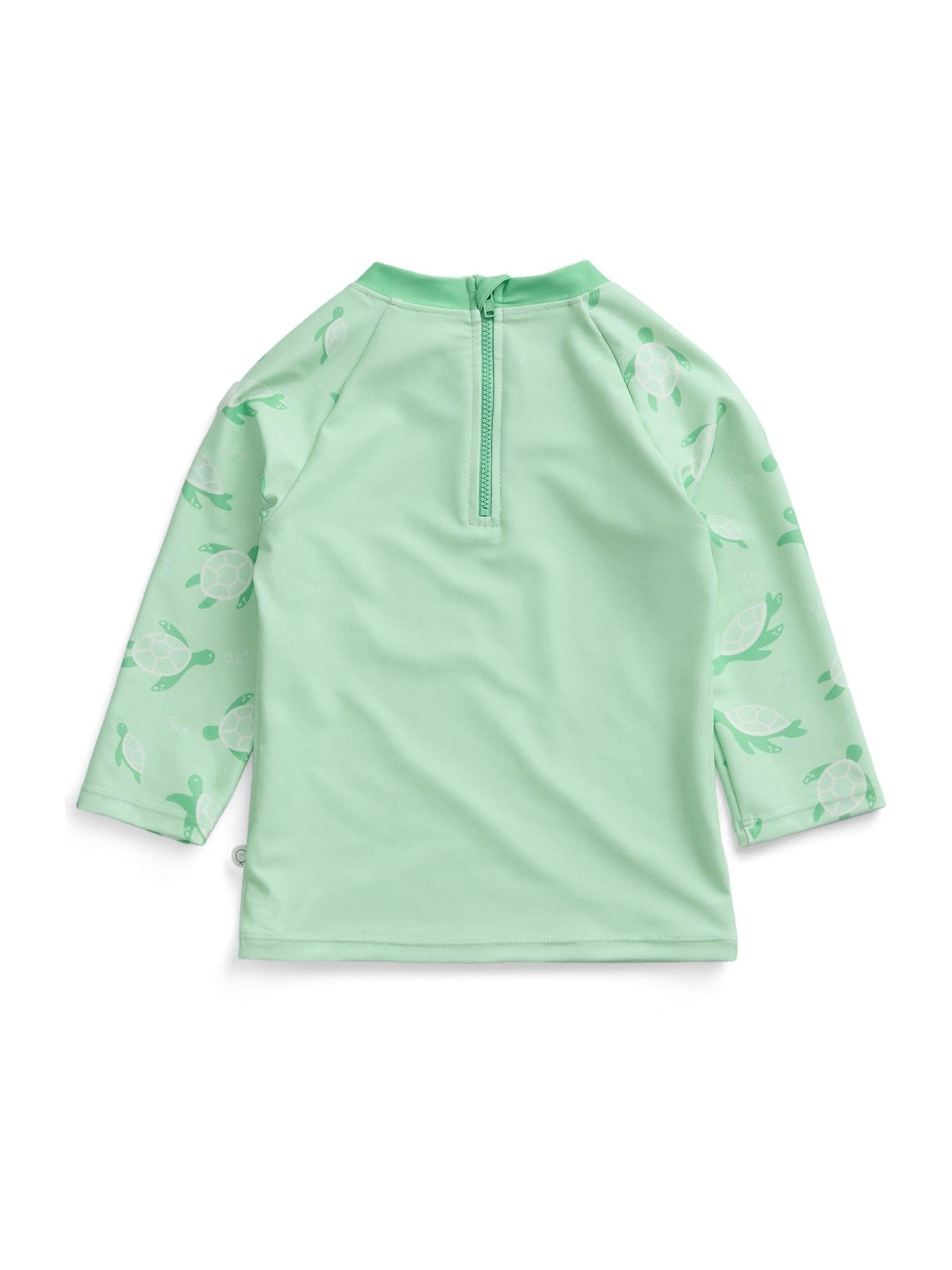 MORI Green Sea Turtle Sun Safe Long Sleeve Rash Vest Swim Top image 5