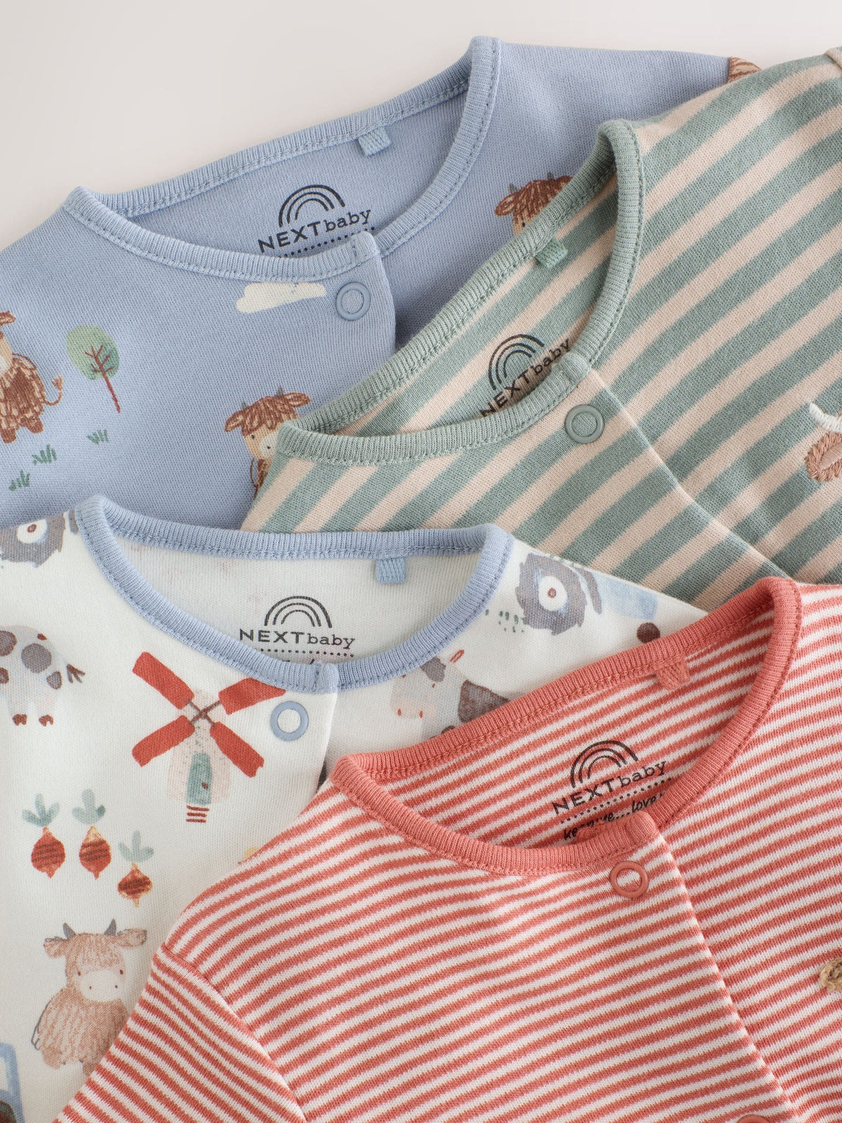 Green Farm Hamish Sleepsuits 4 Pack (0mths-2yrs) - image 11