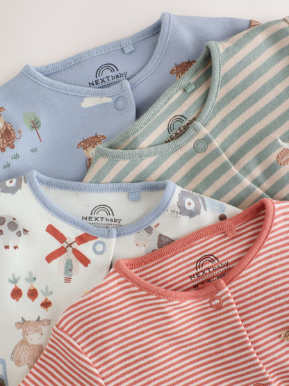 Green Farm Hamish Sleepsuits 4 Pack (0mths-2yrs) - image 11
