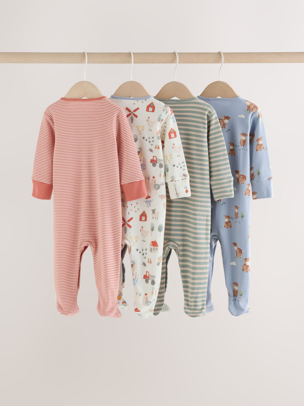 Green Farm Hamish Sleepsuits 4 Pack (0mths-2yrs) - image 5