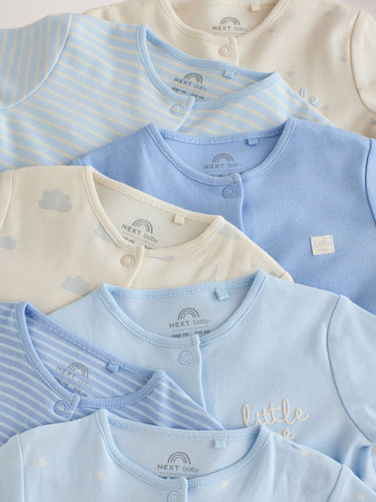 Pale Blue Cloud Sleepsuits 7 Pack (0mths-2yrs) - image 10