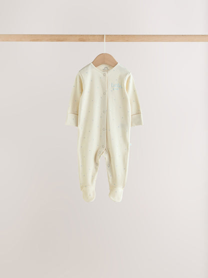 Pale Blue Cloud Sleepsuits 7 Pack (0mths-2yrs) - image 3