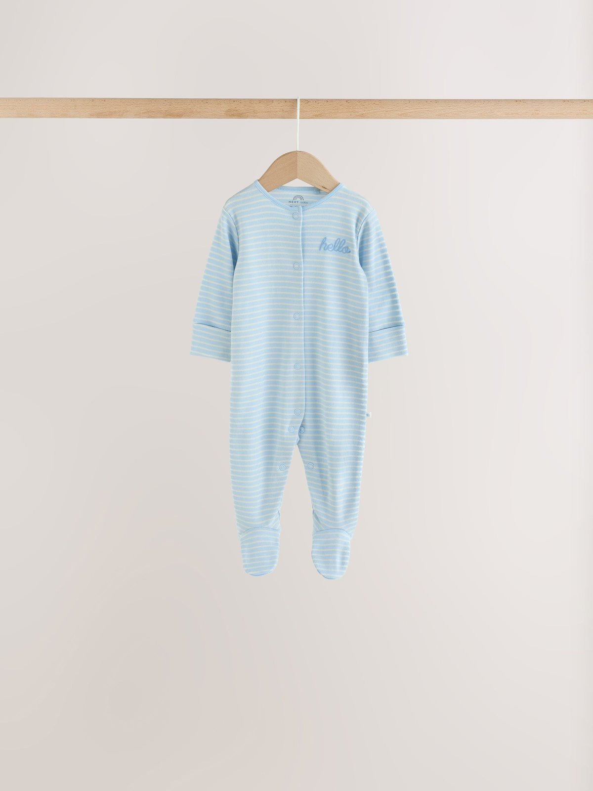 Pale Blue Cloud Sleepsuits 7 Pack (0mths-2yrs) - image 4