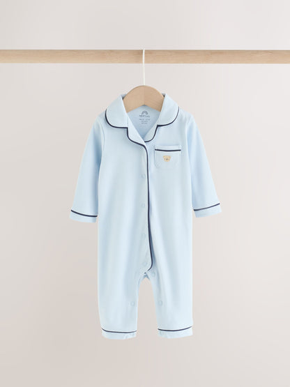 Dsiney Kidz - Navy Blue Baby Pyjama Style Sleepsuits 2 Pack (0mths-3yrs) image 2