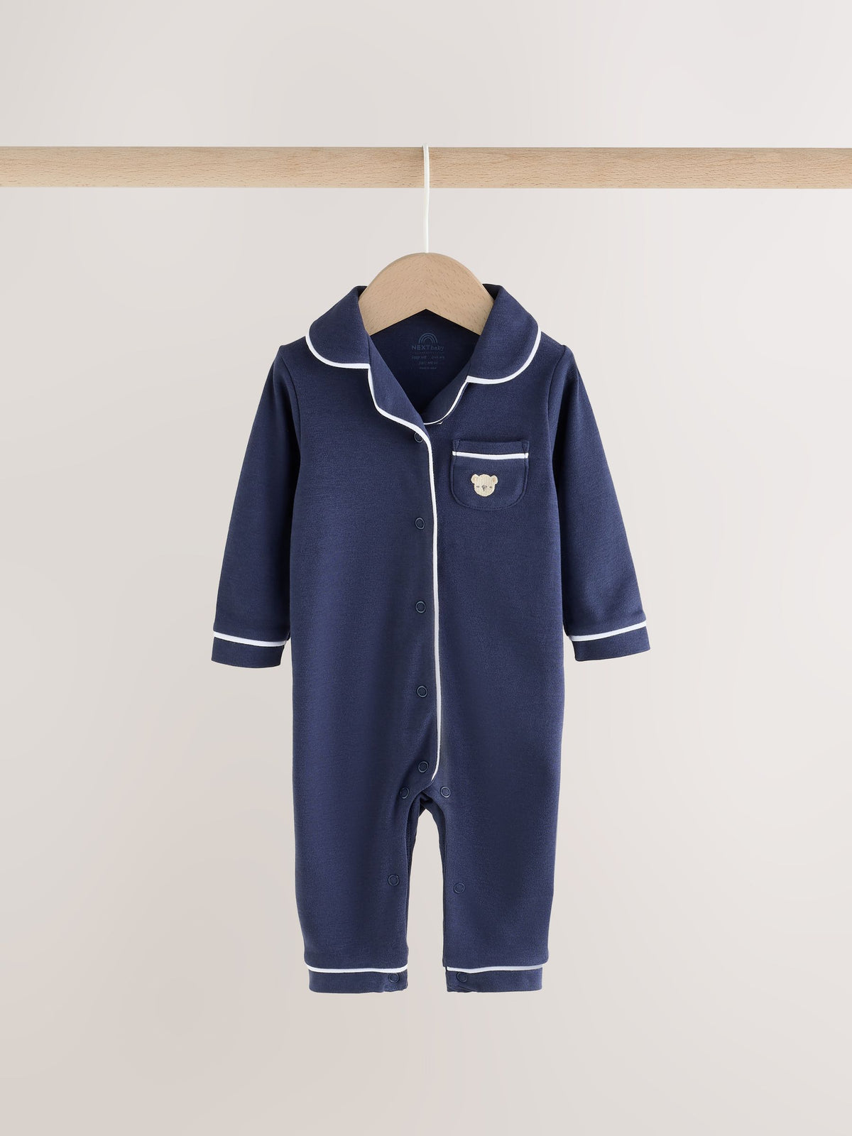 Dsiney Kidz - Navy Blue Baby Pyjama Style Sleepsuits 2 Pack (0mths-3yrs) image 3