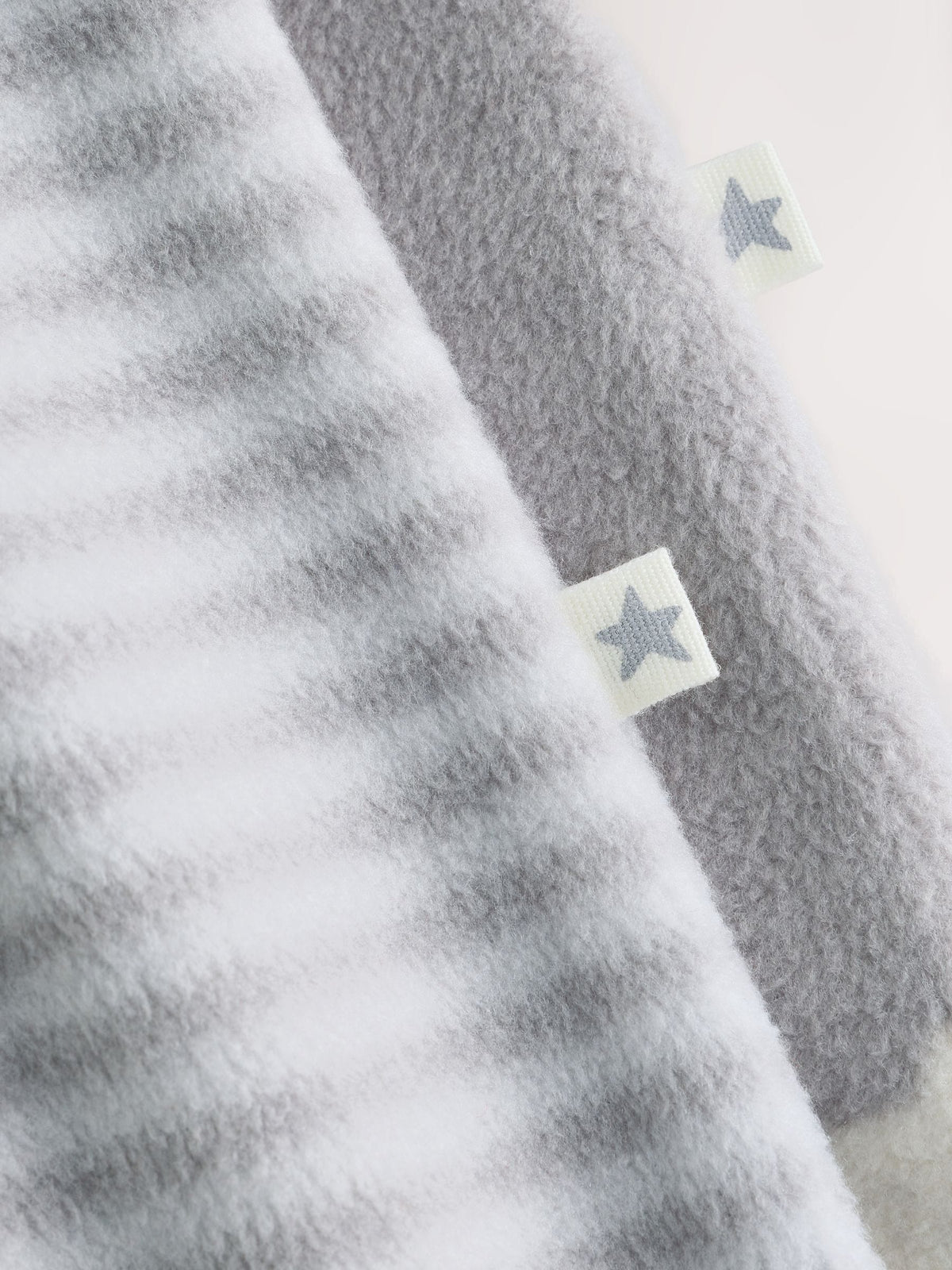 Grey Polar Bear Micro Fleece Two Way Zip Sleepsuits 2 Pack - image 12