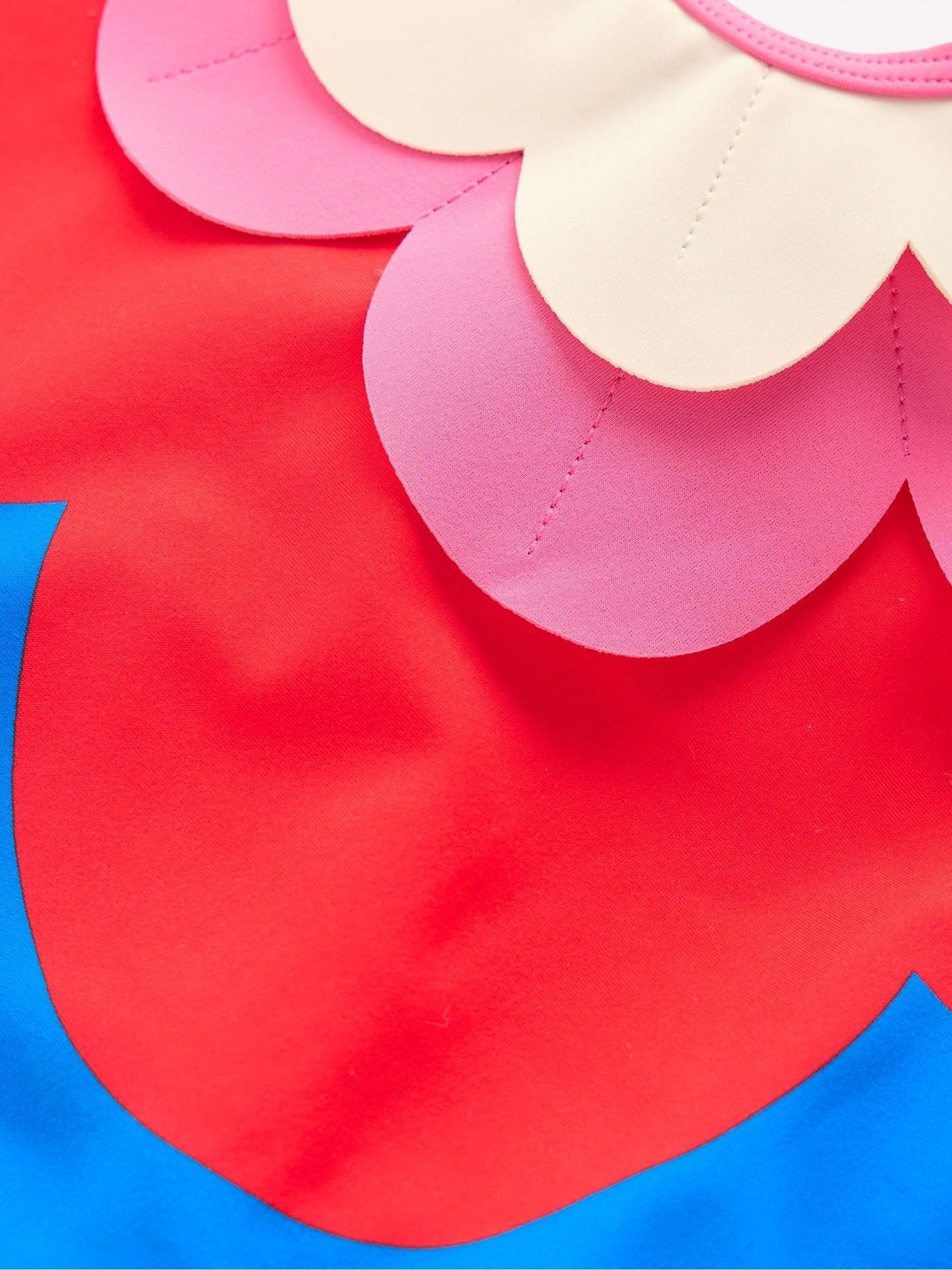 Boden Pink One Shoulder Appliqué Swimsuit image 3