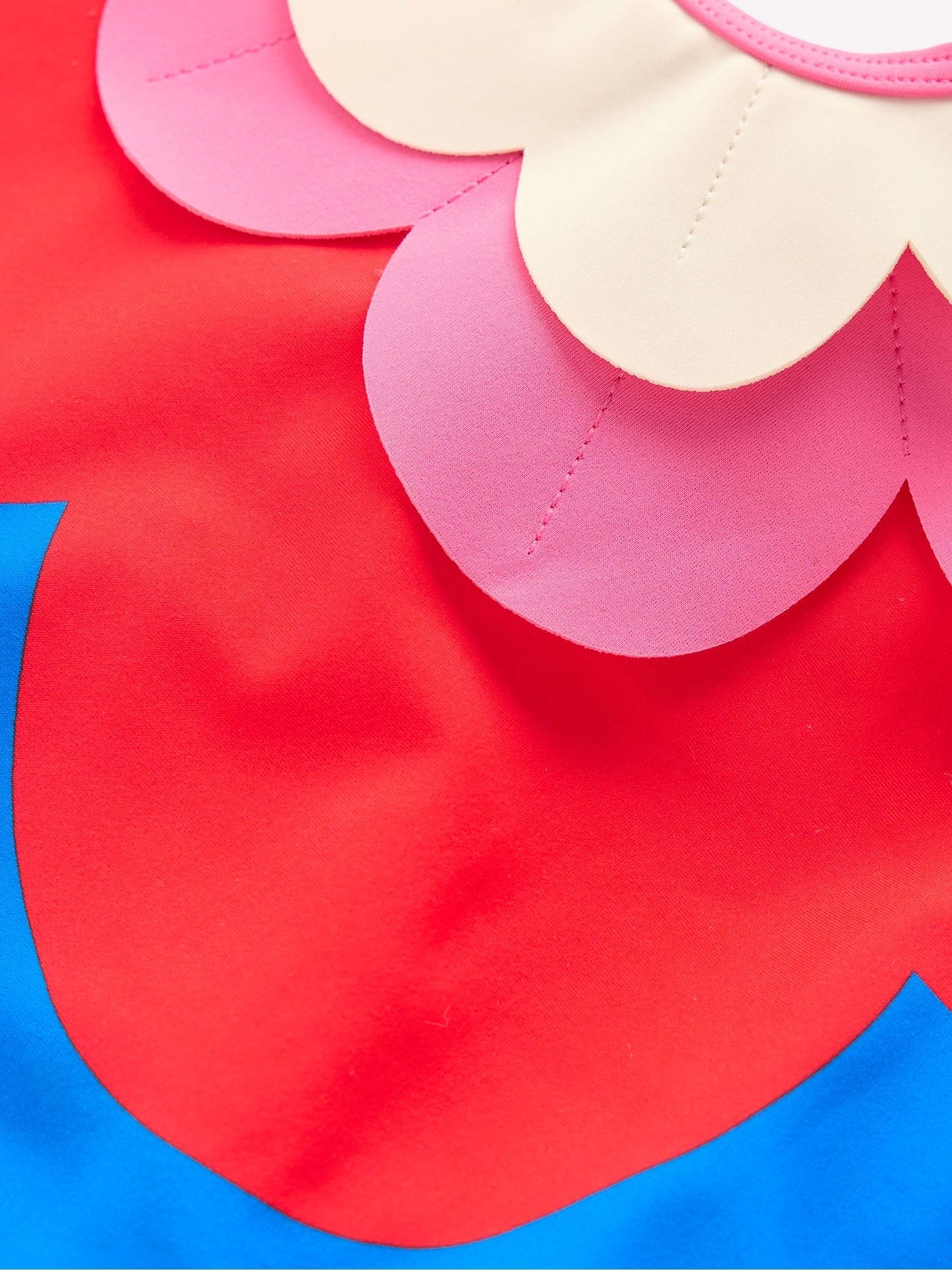 Boden Pink One Shoulder Appliqué Swimsuit image 3