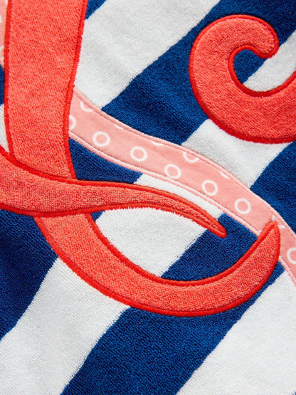 Boden Blue Octopus Appliqué Towelling Throw image 3