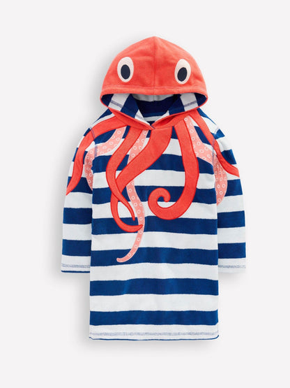 Boden Blue Octopus Appliqué Towelling Throw image 1