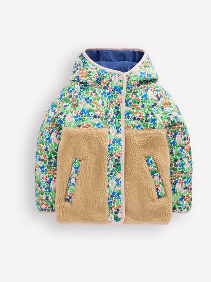 Dsiney Kidz - Boden Blue Janie Borg Mix Jacket image 1
