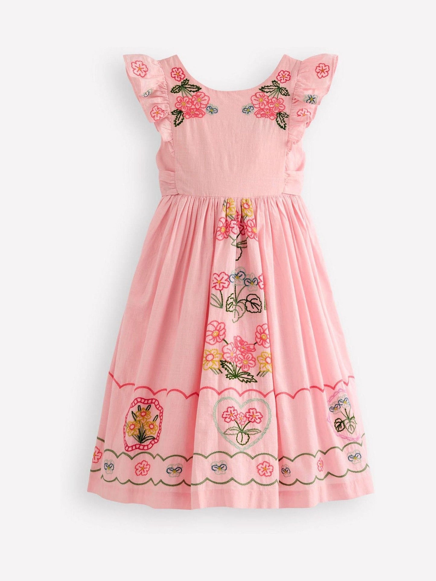 Boden Pink Bow Back Midi Dress image 3