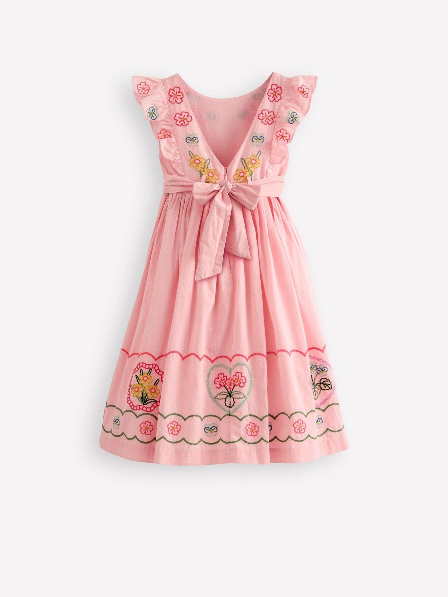 Boden Pink Bow Back Midi Dress image 4