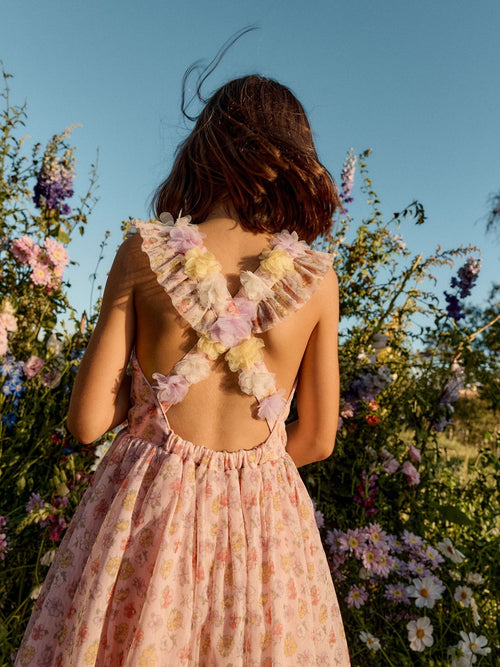 Boden Pink Flutter Strap Back Dress image 1