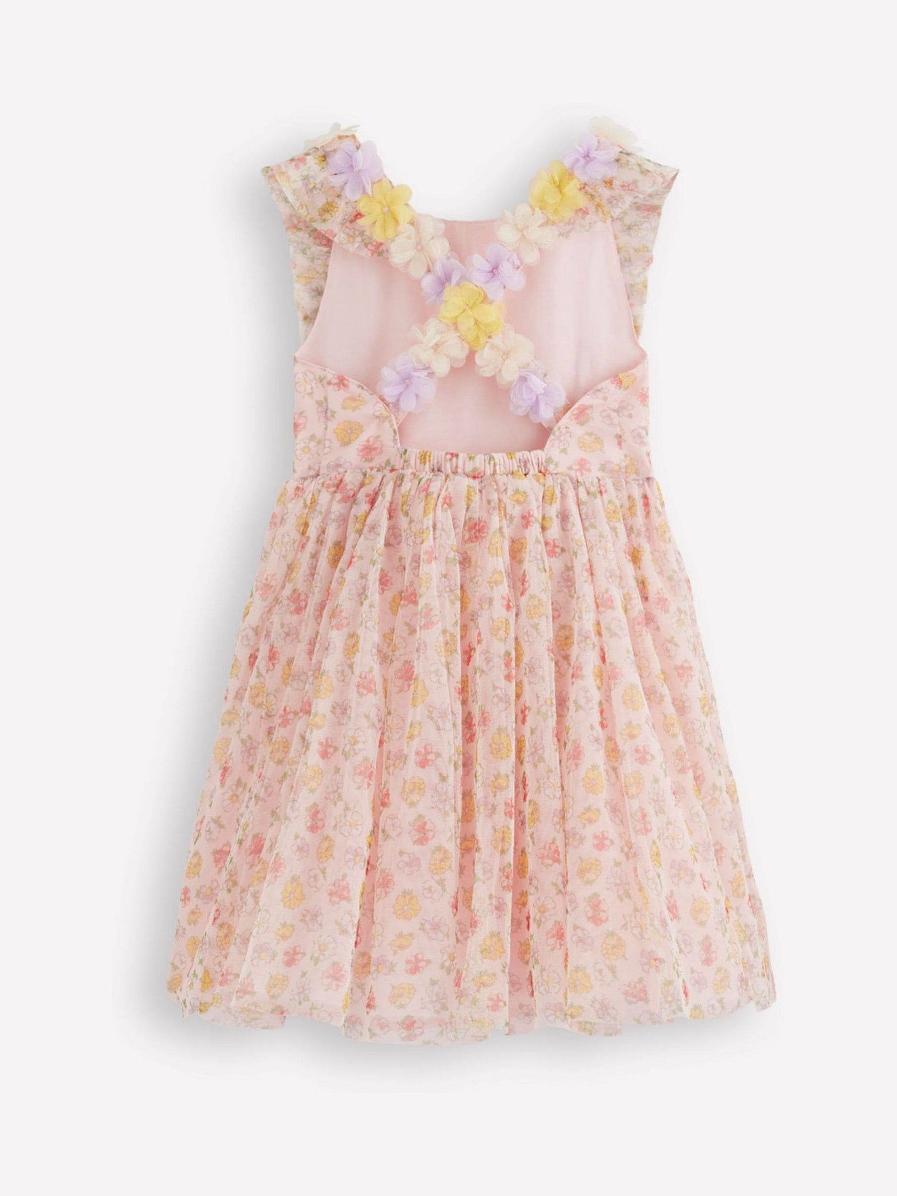Boden Pink Flutter Strap Back Dress image 3