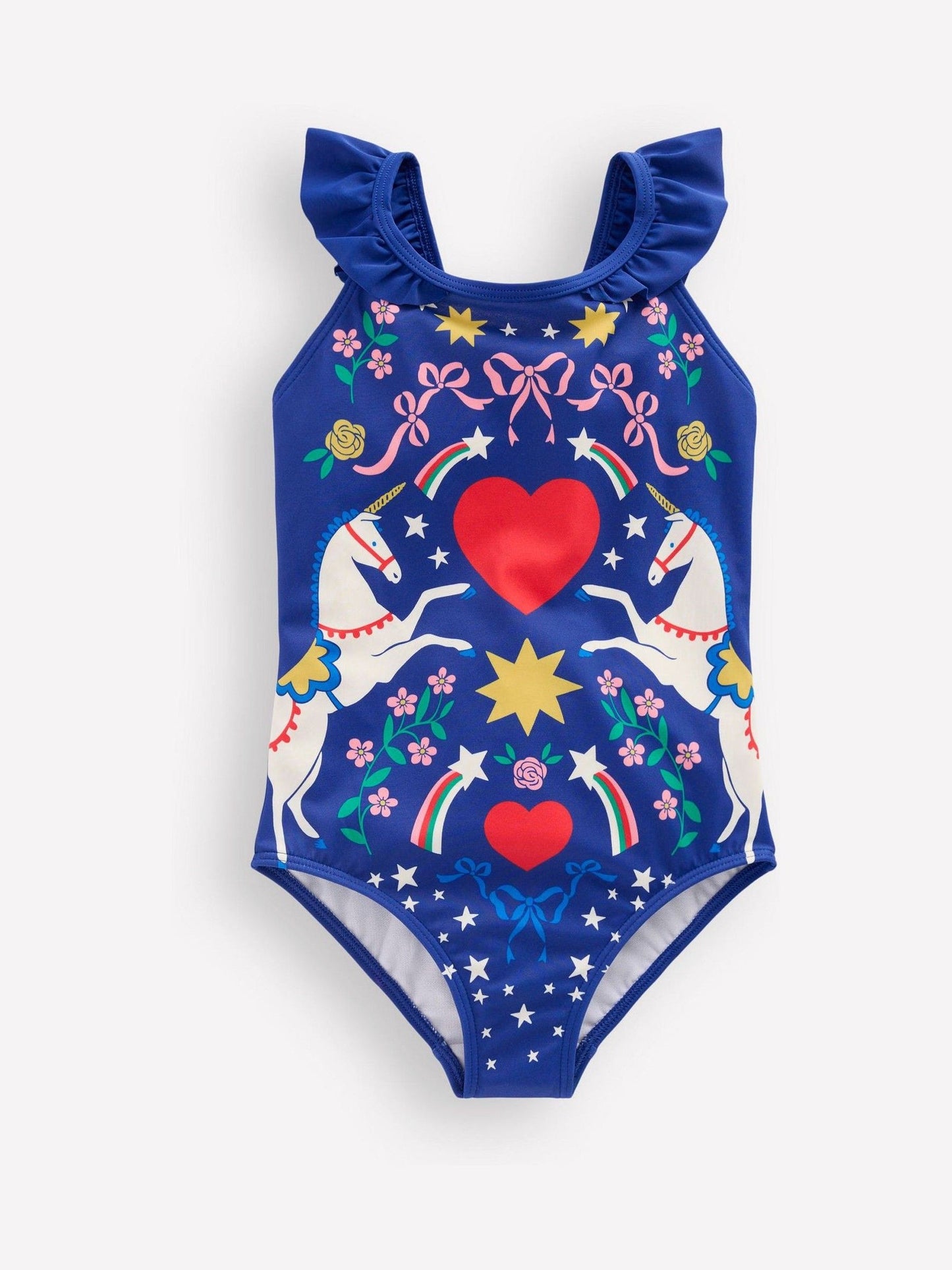 Boden Blue Hallie Frill Strap Swimsuit image 1