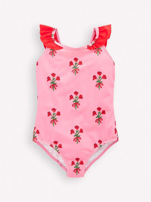 Boden Pink Hallie Frill Strap Swimsuit image 1