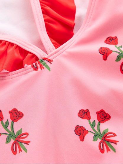 Boden Pink Hallie Frill Strap Swimsuit image 3