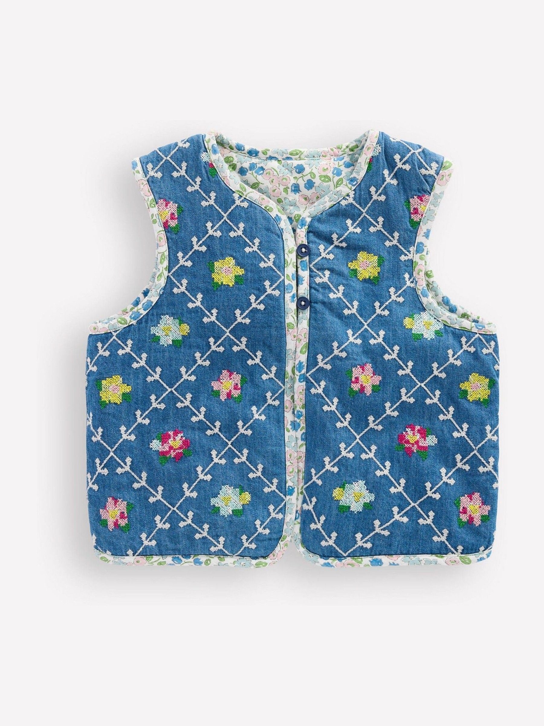 Dsiney Kidz - Boden Blue Pretty Quilted Gilet image 1