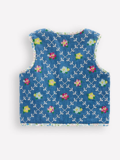 Dsiney Kidz - Boden Blue Pretty Quilted Gilet image 2