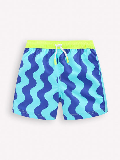 Boden Blue - Waves Swim Shorts image 1