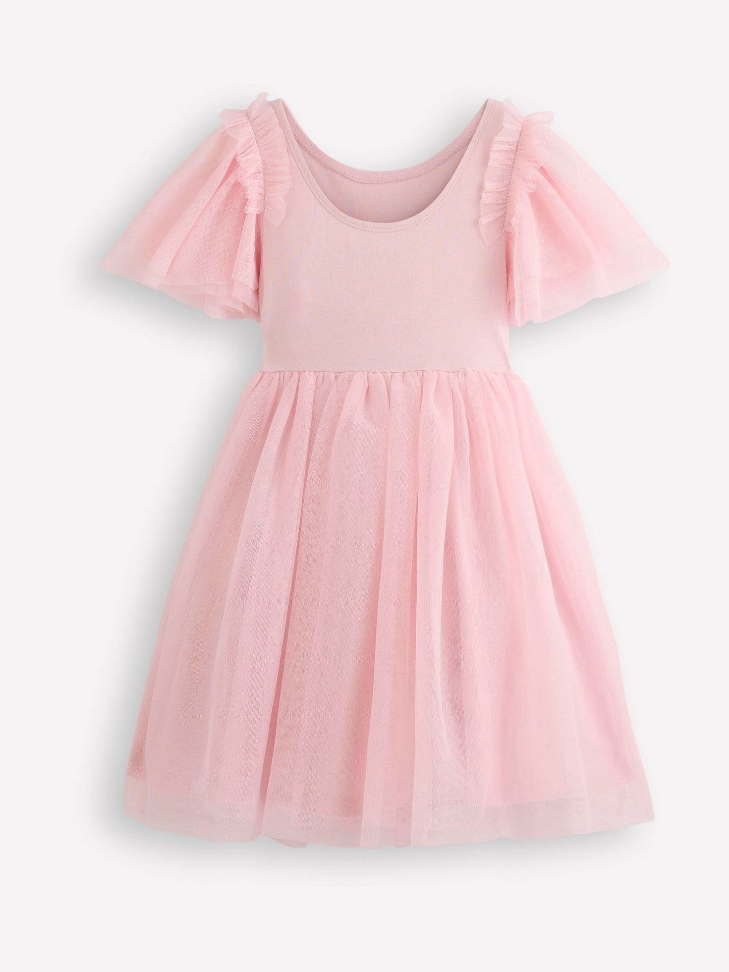Boden Pink Short Sleeve Logo Tulle Dress image 2