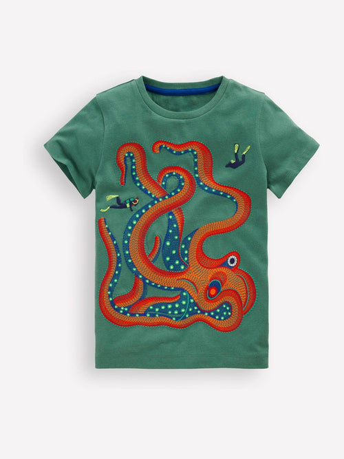 Boden Green Superstitch T-Shirt image 1