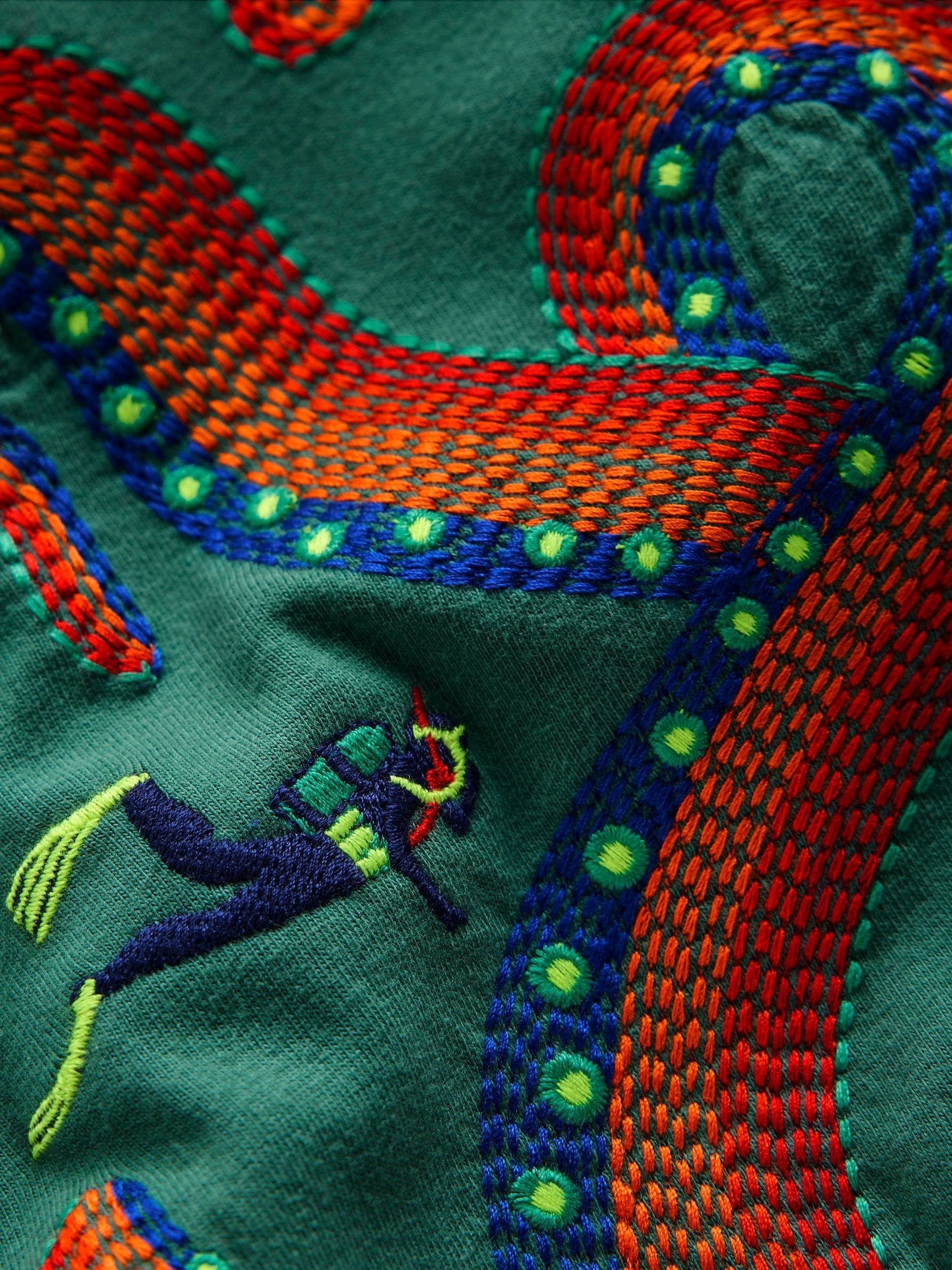 Boden Green Superstitch T-Shirt image 3