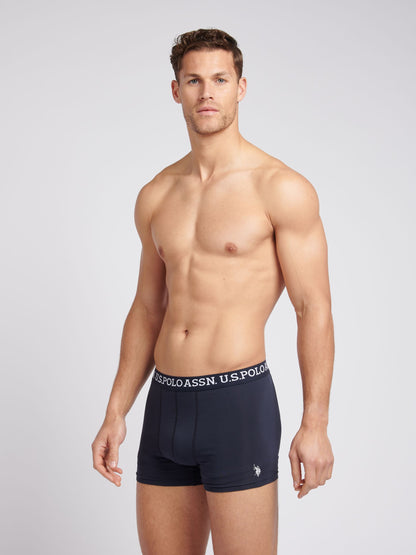Dsiney Kidz - U.S. Polo Assn. Blue Mens Mixed Boxer Shorts 3 Pack image 2