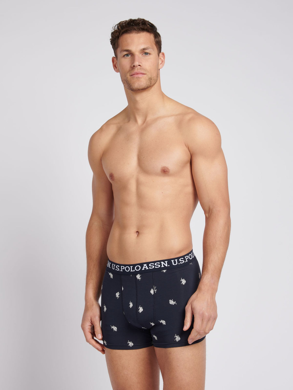 Dsiney Kidz - U.S. Polo Assn. Blue Mens Mixed Boxer Shorts 3 Pack image 3