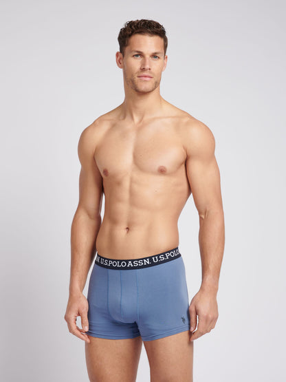Dsiney Kidz - U.S. Polo Assn. Blue Mens Mixed Boxer Shorts 3 Pack image 4