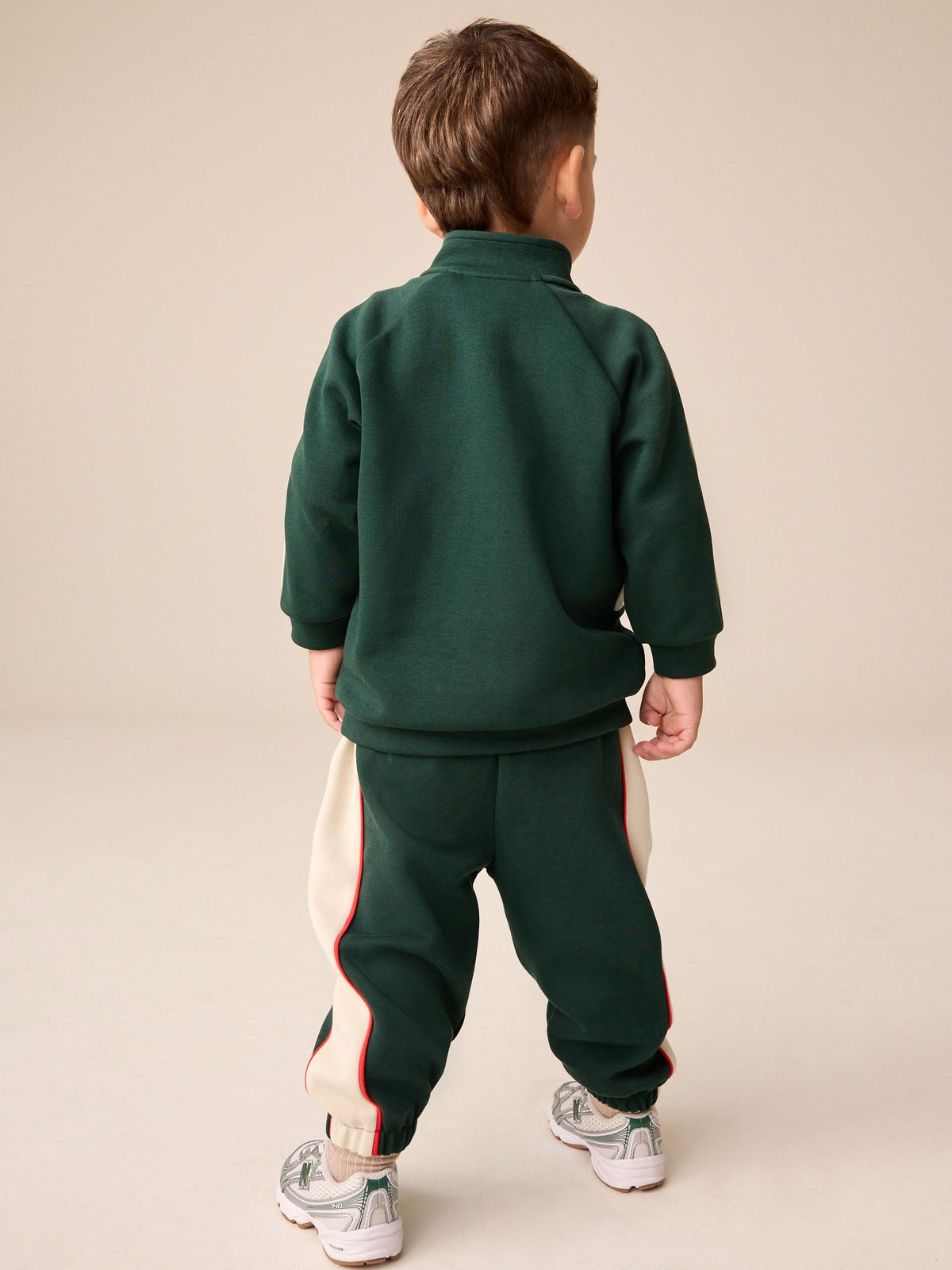 Green/White Half Zip Top and Joggers Set (3mths-7yrs) - image 3