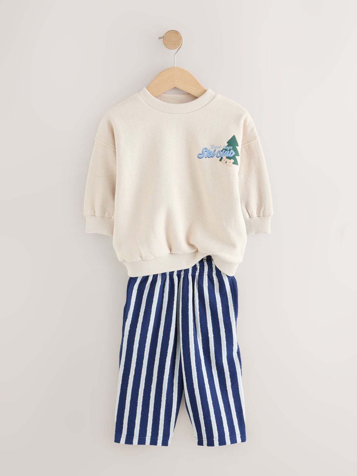 Blue Crew Neck Joggers Set (3mths-7yrs) - image 2